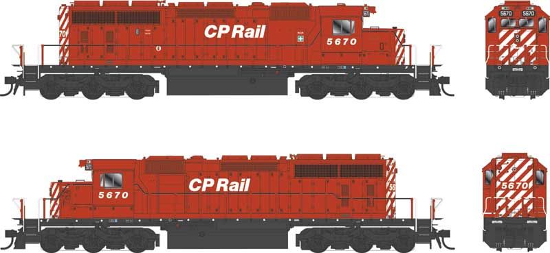 HO SD40-2 Diesel CP #5670  No multi mark