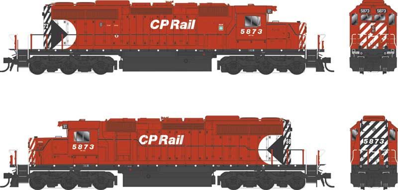 HO SD40-2 Diesel w/Sound CP #5873 Plows Both ends