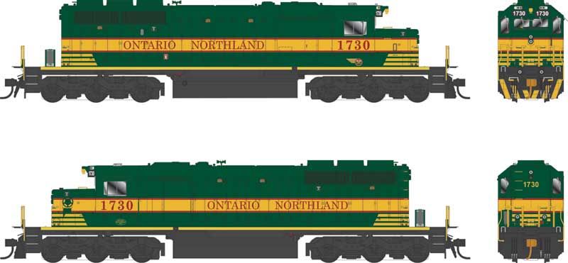 HO SD40-2 Diesel w/Sound Ontario Northland Heritage #1730