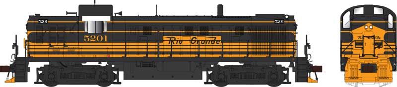 HO RS-3 Diesel Rio Grande #5201/blk&org