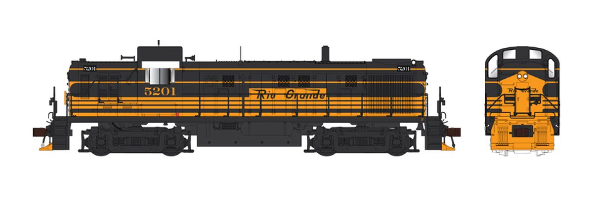 HO RS-3 Diesel Rio Grande #5203/blk&org