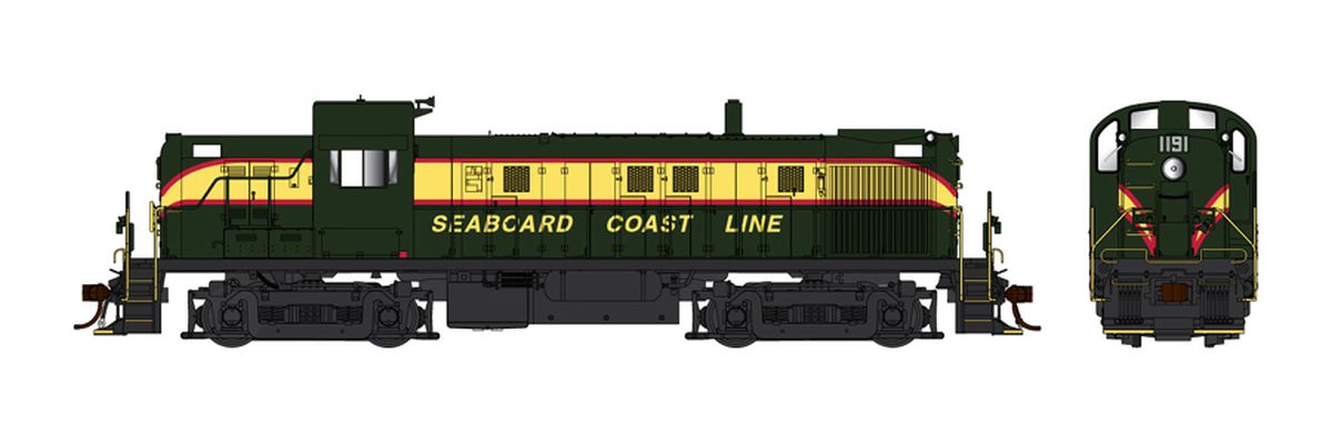 HO RS-3 Diesel SCL #1191/grn&yel