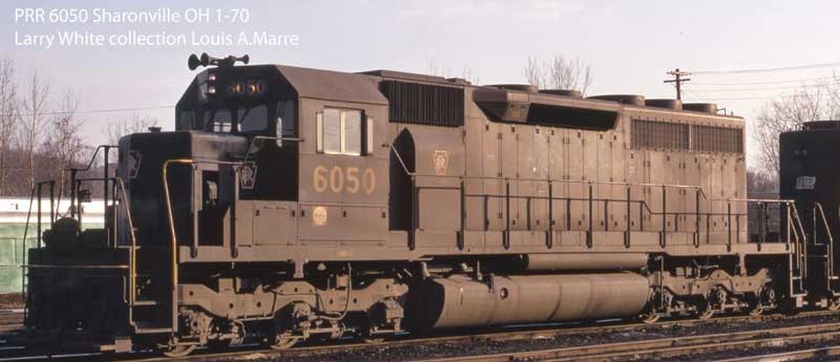 HO EMD SD40 PRR Small keystone logo #6050 W/SND