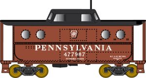 N N5c Caboose PRR #477983/black roof