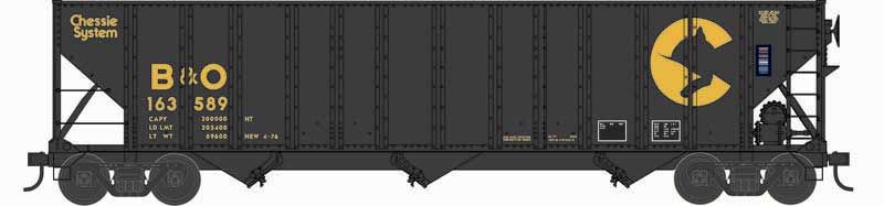 N 100 Ton Hopper Chessie B&O #163816