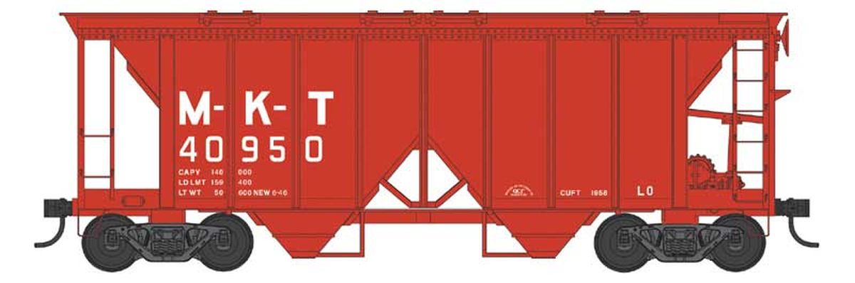 N 70 Ton Two Bay Covered Hopper MKT #40950