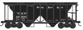 N 70 Ton Two Bay Covered Hopper NKP Road #99802
