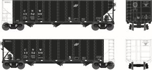 HO 100t 3-Bay Hopper CNW #135205