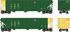 HO 100t 3-Bay Hopper CNW #135274/grn