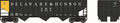 HO 70t 3-Bay 14-Panel Hopper D&H #9010