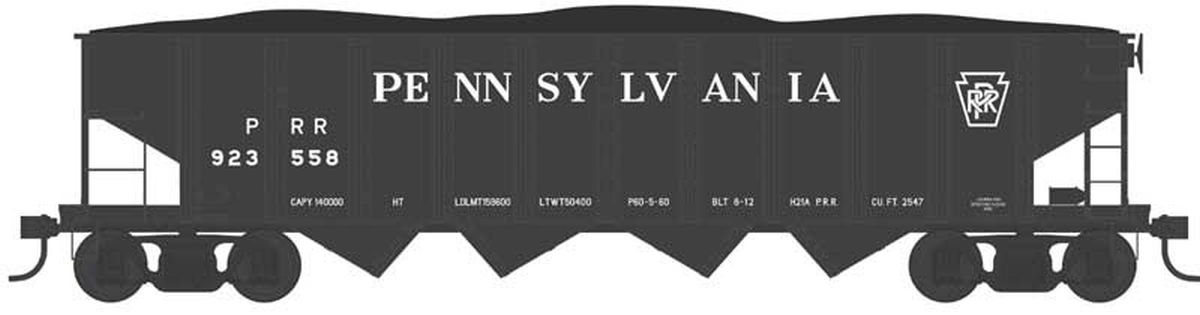 HO H21a Hopper PRR #923558 Blk Keystone Blt. 8-12
