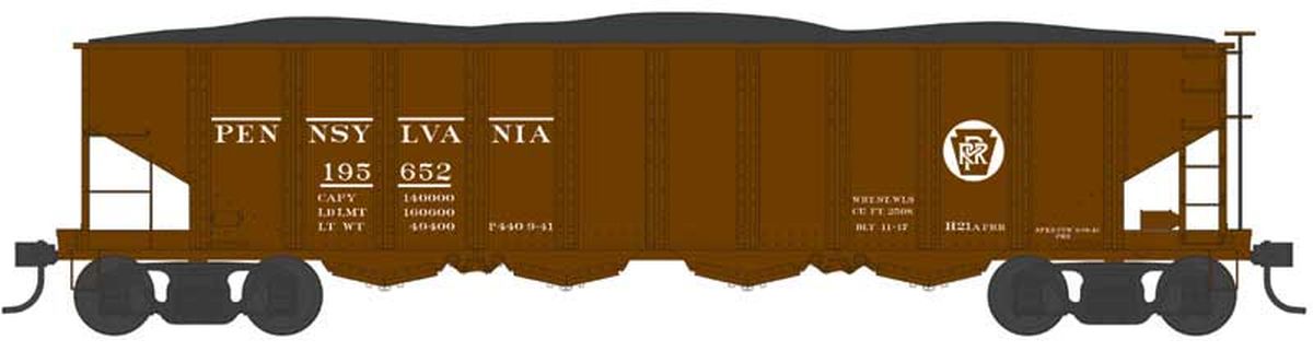 HO H21a Hopper PRR #195733 Circle w/Clams Blt.11-17