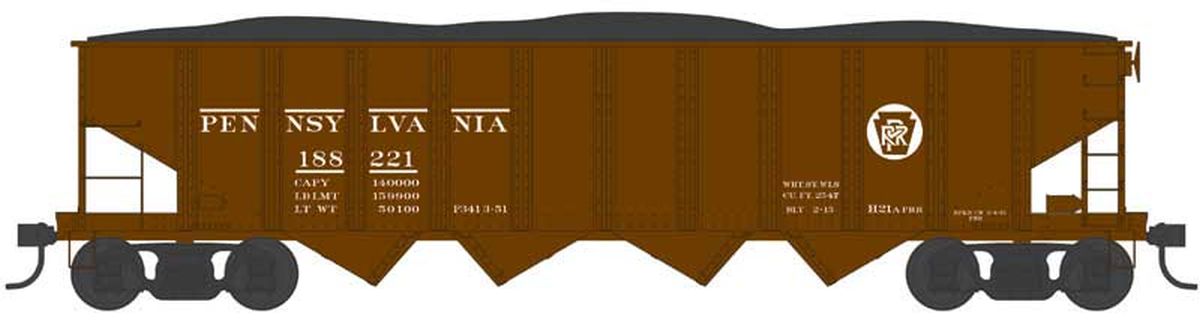 HO H21a Hopper PRR #188349 Circle w/Sawtooth Blt. 2-15