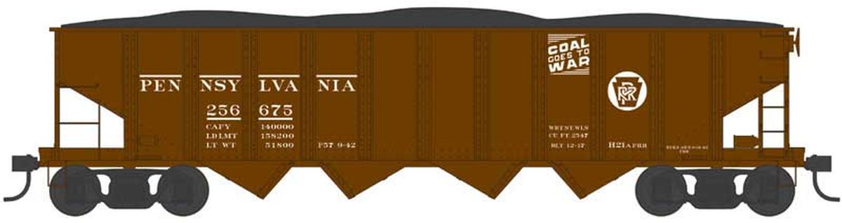 HO H21a Hopper PRR #256675 Coal Goes to War Blt.12-17