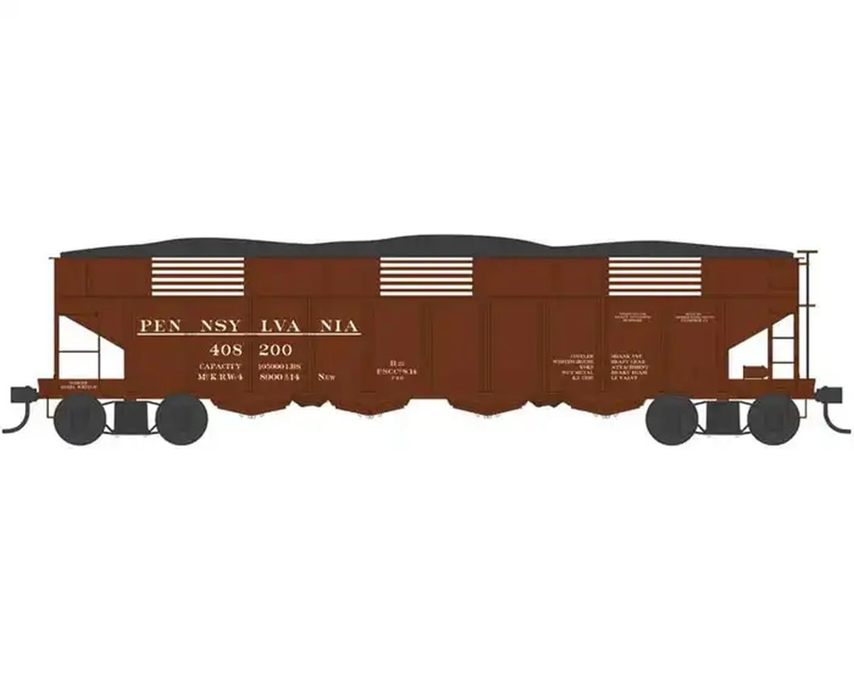 HO H22 Hopper PRR #408263 Early Lettering Blt. 8-14
