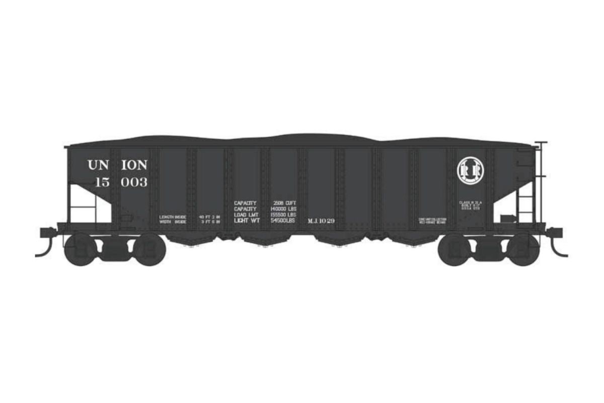 HO 4-Bay Clamshell Hopper Union RR #15003 Blt.11-17