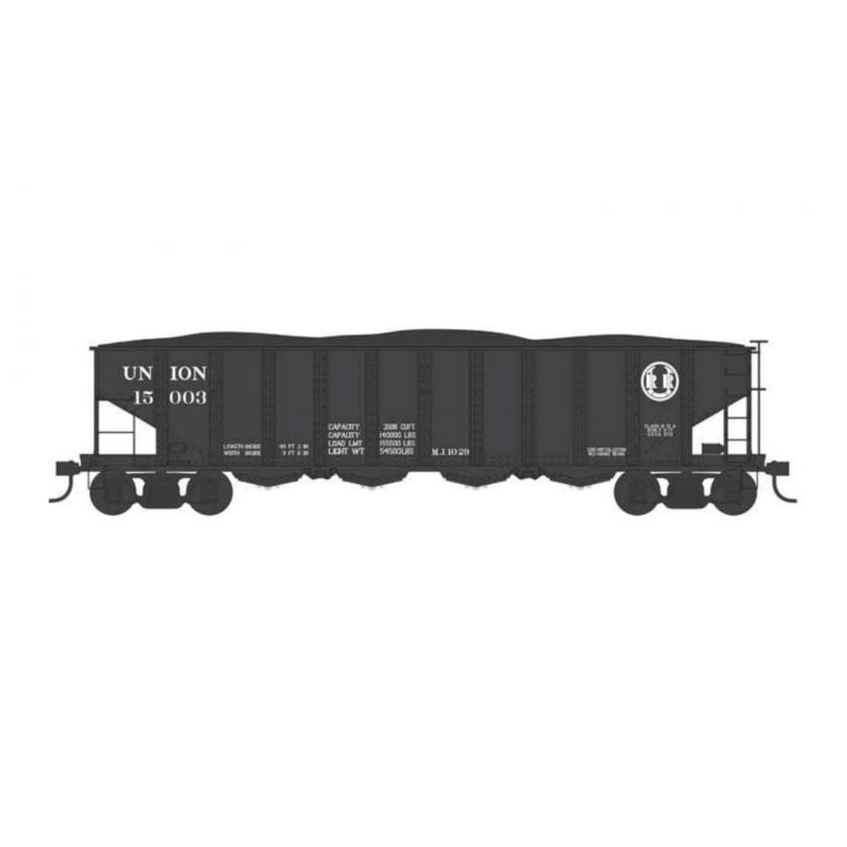 HO 4-Bay Clamshell Hopper Union RR #15044 Blt.11-17