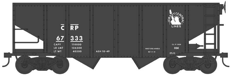 HO 55t 2-Bay Fishbelly Hopper CRP #67333 Blt.4-41