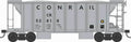 HO 70t 2-Bay Ballast Car CR #53880/gry