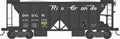 HO 70t 2-Bay Ballast Car D&RGW #25009/blk