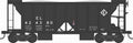 HO 70t 2-Bay Ballast Car E-L #424388/blk