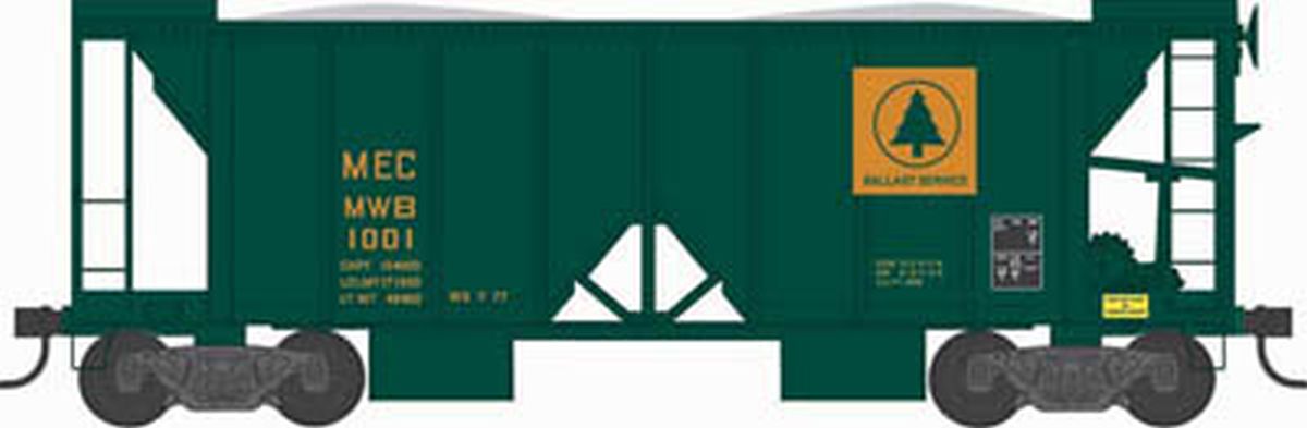 HO 70t 2-Bay Ballast Car MEC #1004/grn