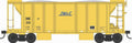 HO 70t 2-Bay Ballast Car DM&E #201/yel