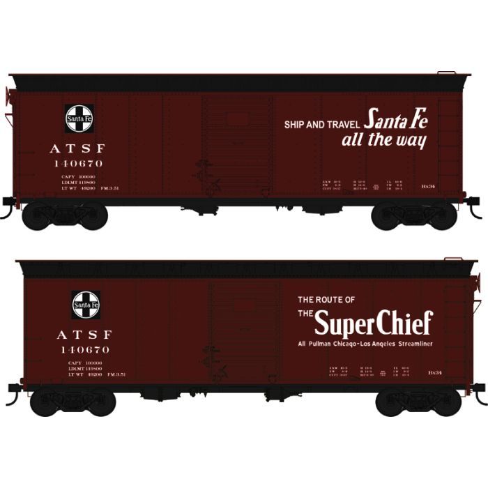 HO 40' Boxcar SF Super Chief #140635