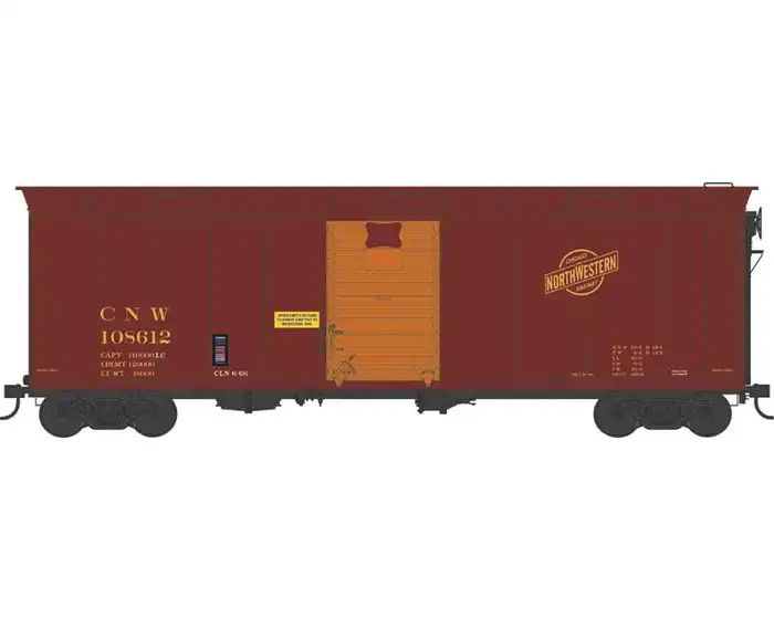HO 40' Boxcar CNW #108610 w/Hatches