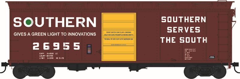 HO 40' Boxcar SOU #26968 w/Hatches