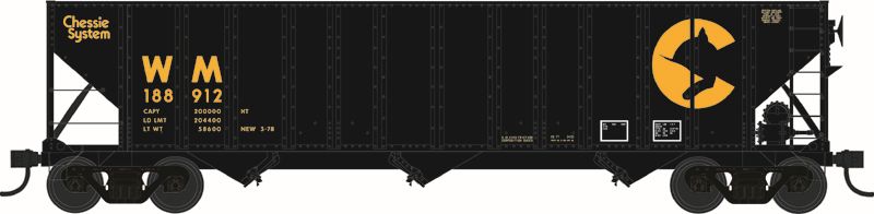 HO H-430 100t Hopper Chessie WM #188929