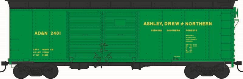 HO X31 4-Dr Round Flush Roof Boxcar Ashley  Drew & North