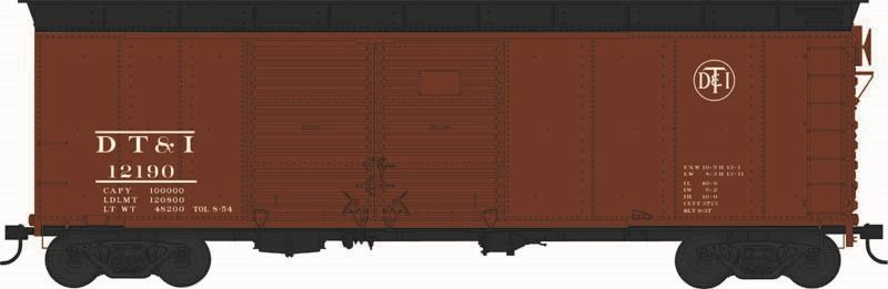 HO X31 4-Dr Round Flush Roof Boxcar DT&I #12243