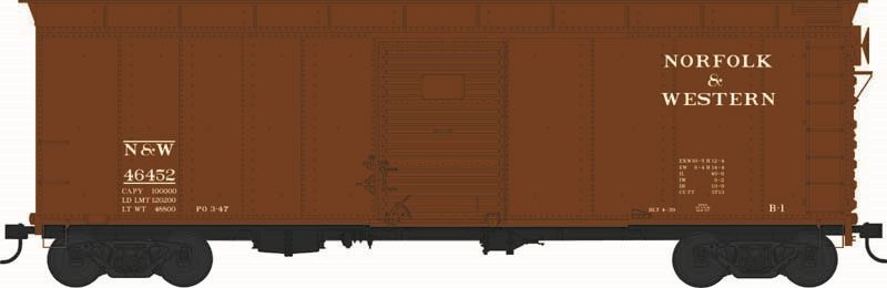 HO X31 B1 2-Dr Round Flush Roof Boxcar N&W #46469
