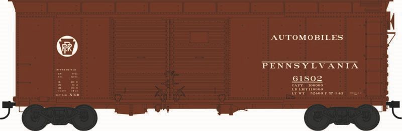 HO X31B 4-Dr Round Flush Roof Boxcar PRR Circle Keystone #6