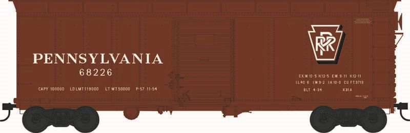 HO X31A 2-Dr Round Inset Roof Boxcar PRR Shadow Keystone #6