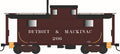HO N-5 Caboose Detroit & Mackinac #206/maroon Blt 10-27 Rp