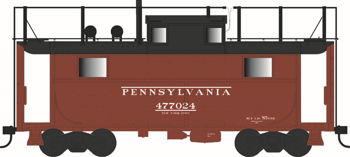 HO N-5 Caboose PRR #477017/NY Zone w/Trainphone Blt 3-16 R