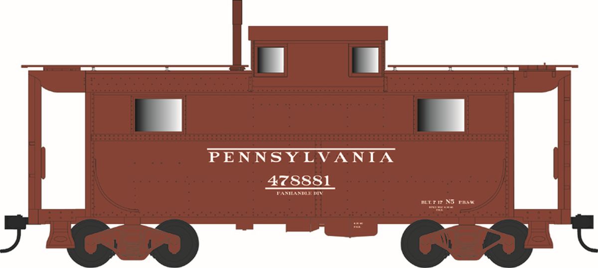 HO N-5 Caboose PRR #478881/Early Panhandle Division Blt 7-1