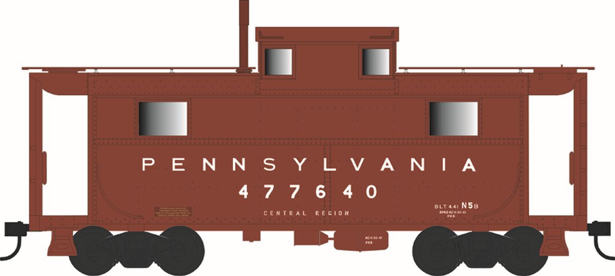 HO N-5B Caboose PRR #477640/Futura Lettering Blt 4-41 Rpkd 4
