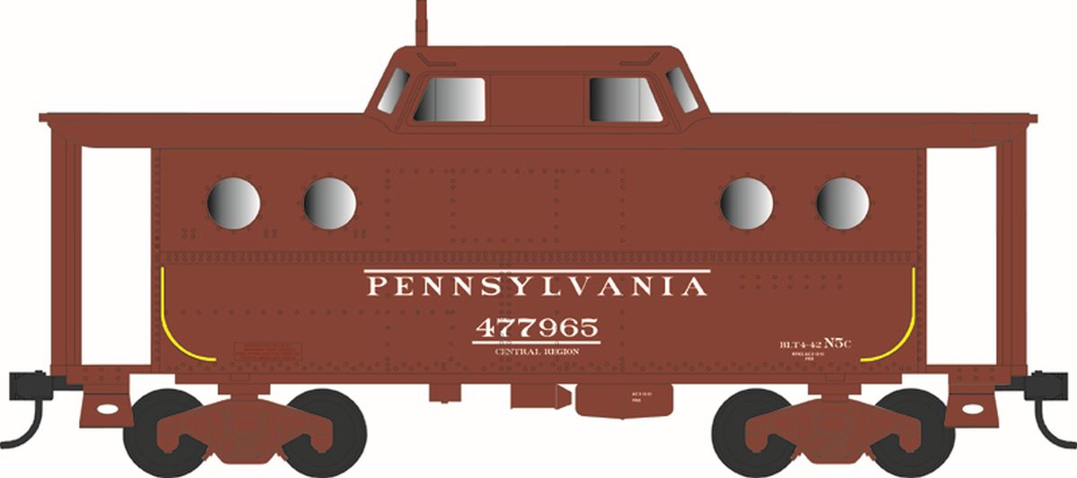HO N-5C Caboose PRR #477965/Early Central Region Rpkd 2-51