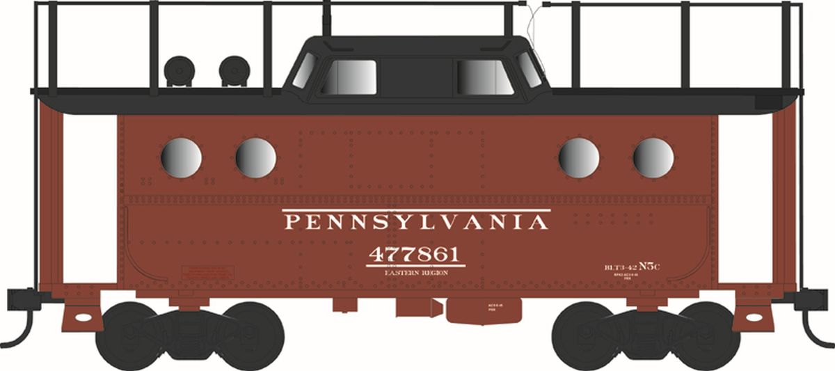 HO N-5C Caboose PRR #477861/Early Eastern Reg. w/Trainphone