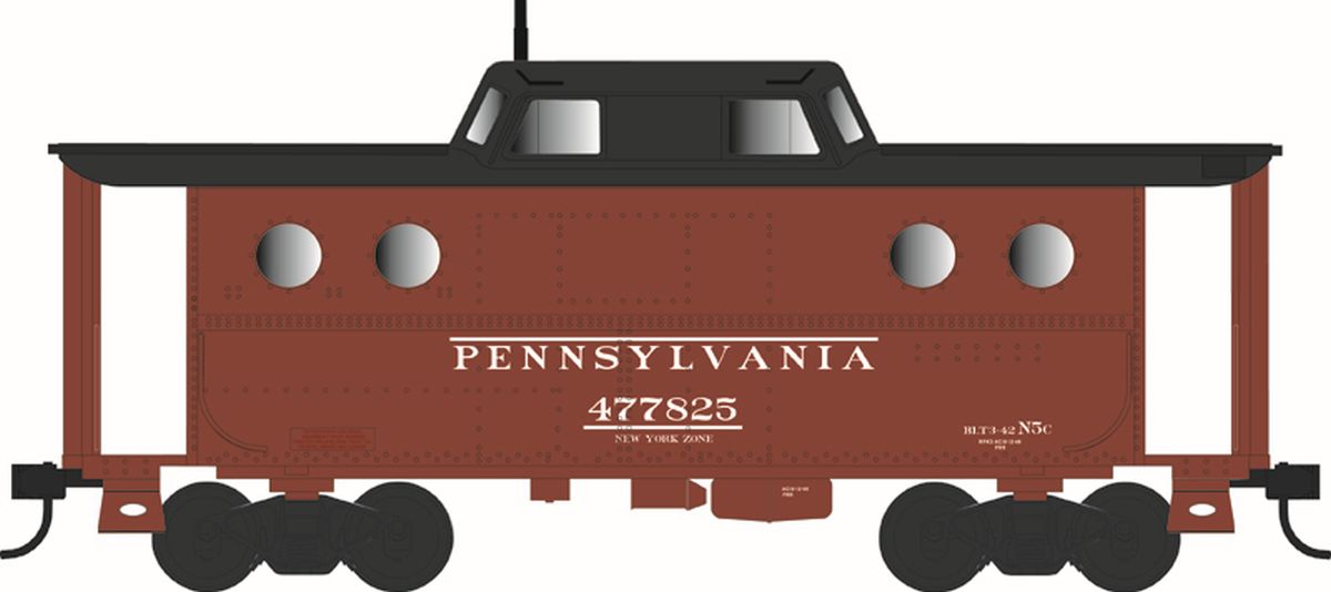 HO N-5C Caboose PRR #477825/Early New York Zone Rpkd 10-48