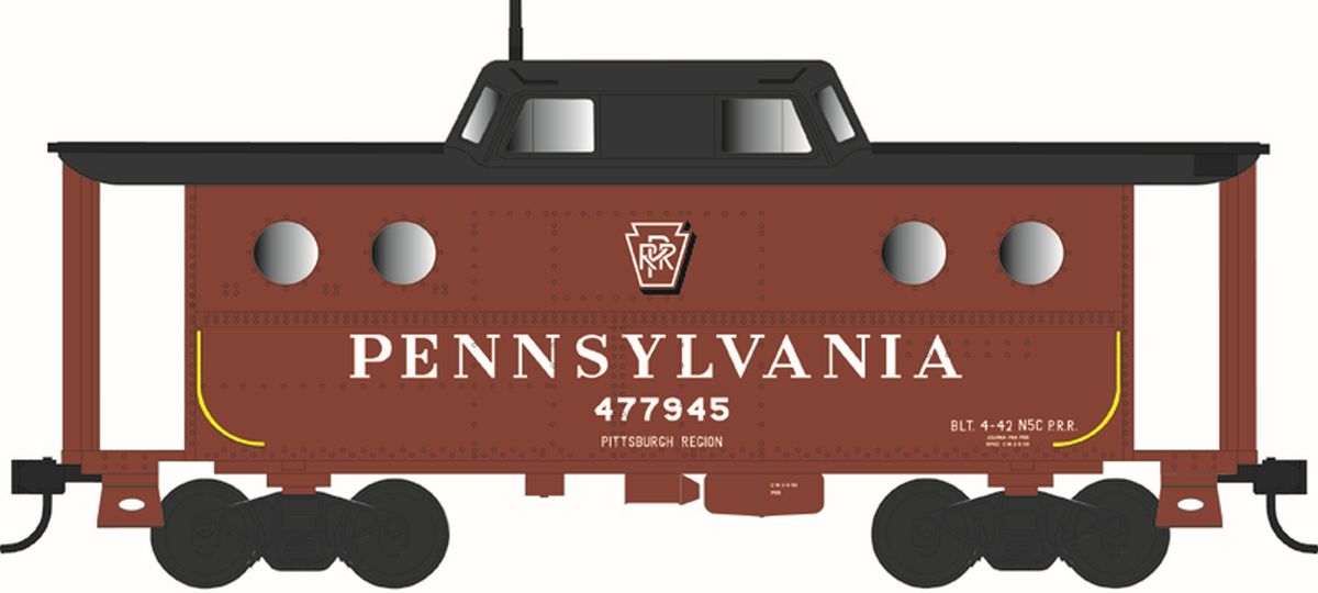 HO N-5C Caboose PRR #477945/Shadow Keystone Pittsburgh Reg.