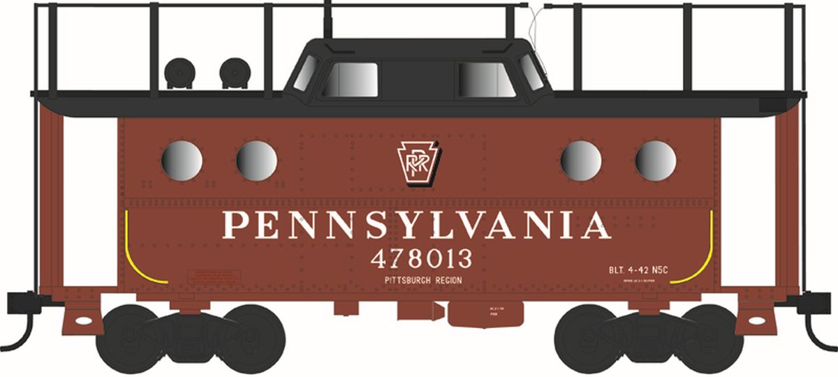 HO N-5C Caboose PRR #478013/Sh. Key. Pitts. Reg. w/Trainphon