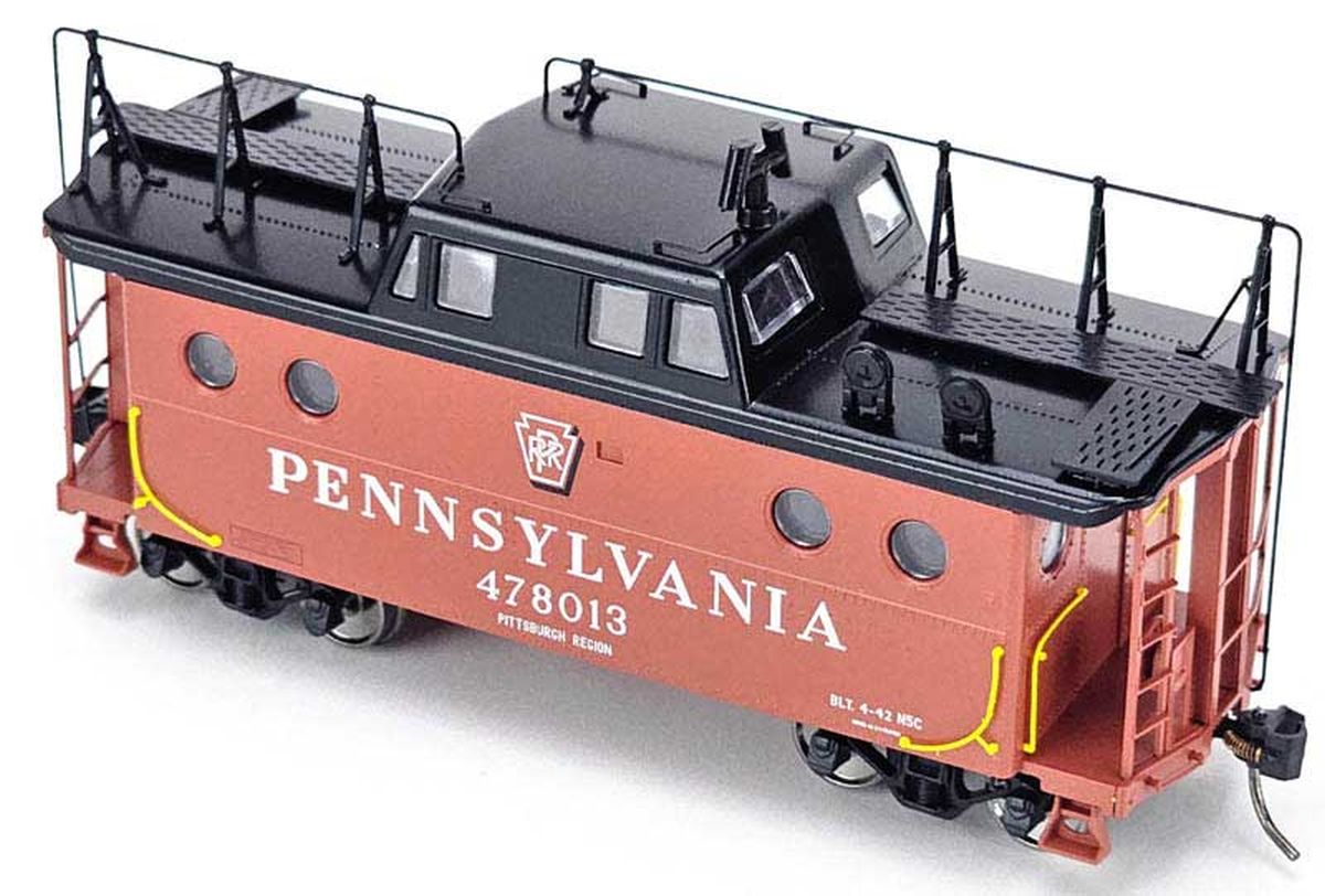 HO N-5C Caboose PRR #478016/Sh. Key. Pitts. Reg. w/Trainphon