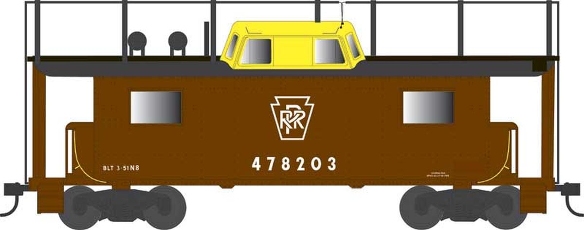 HO N8 Caboose PRR Plain Keystone w/Trainphone #478203 Rpkd 3