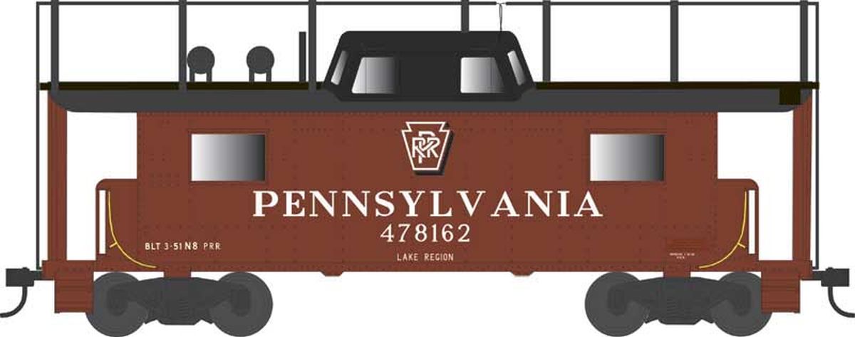HO N8 Caboose PRR Sh. Key. Lake Reg. w/Trainphone #478140 Rp