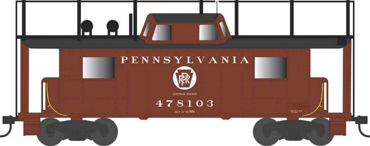 HO N8 Caboose PRR Cir. Key. Cen. Reg. w/Trainphone #478116 R