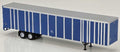 HO 53' Platewall Highway Trailer Undecorated Blue Body